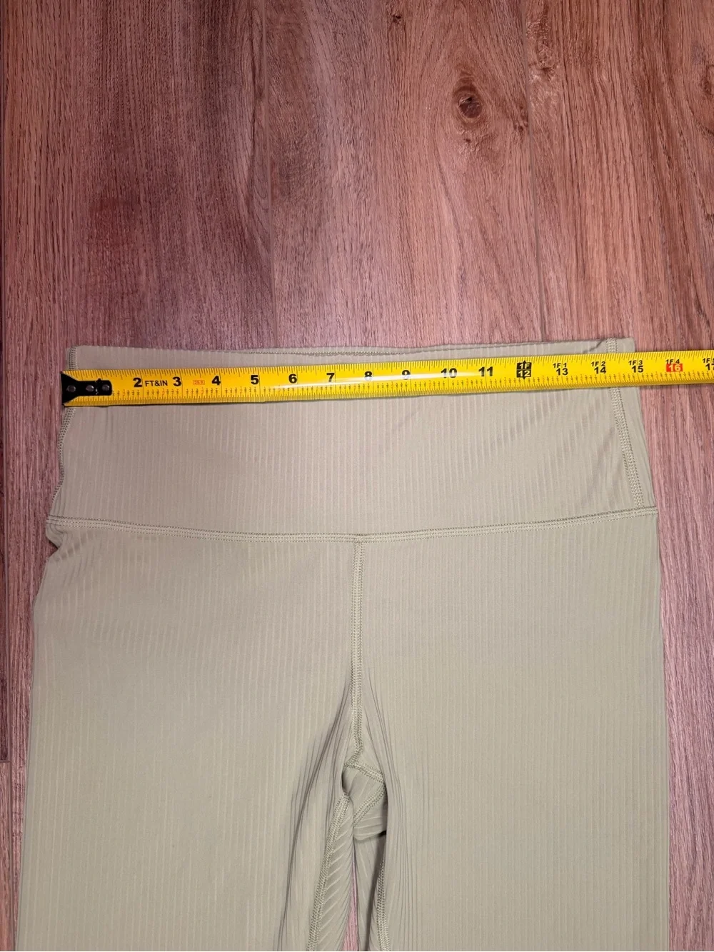 All In Motion Ribbed High Rise Leggings‎ Pistachio Green Yoga Athleisure Large